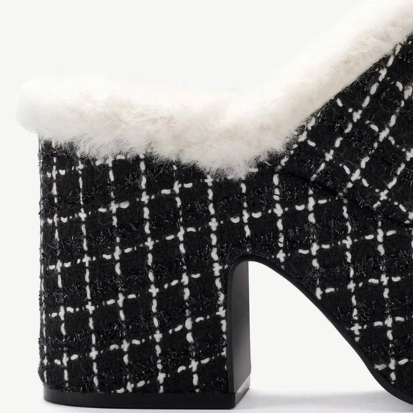 🖤🔹️ LARROUDE 🔹️Made In Brazil Miso Platform Lined Mules, black for women - Picture 8 of 9